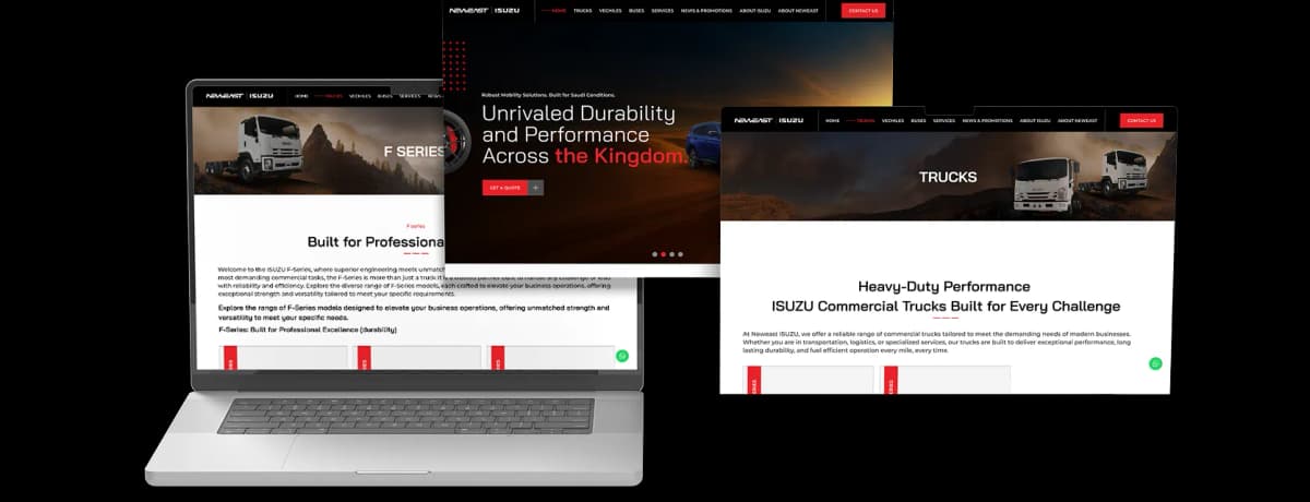 ISUZU NewEast Website Redesign
