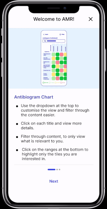 AMR Radar in use on a phone