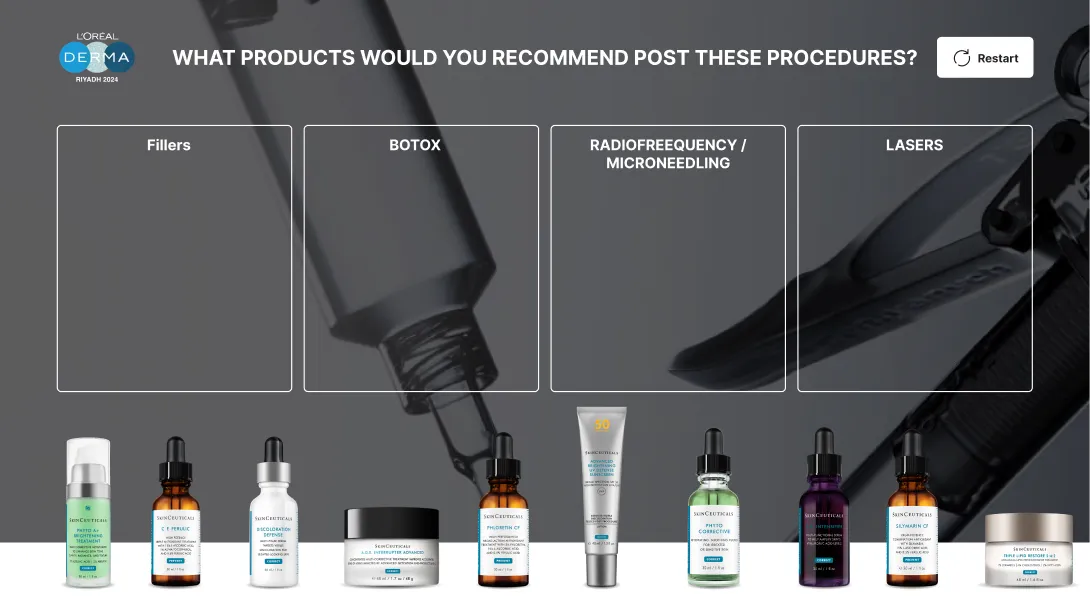 An exhibition game at the SkinCeuticals stand
