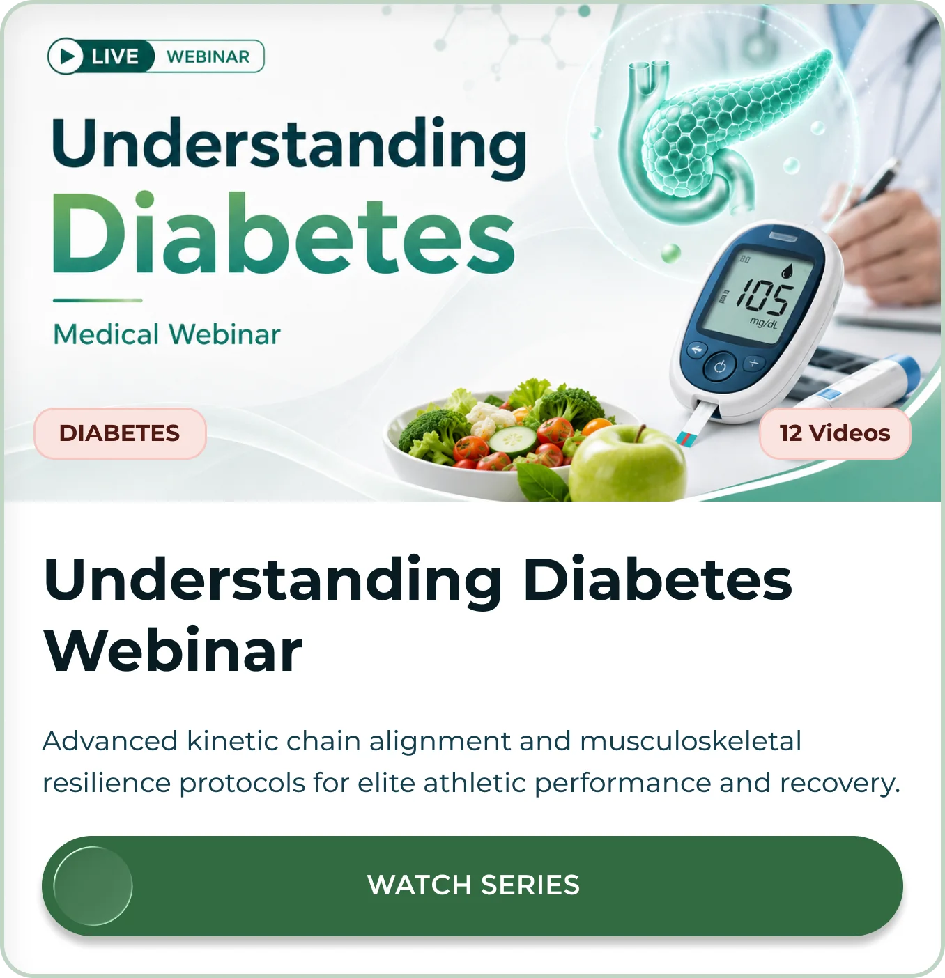 Content card: Understanding Diabetes webinar